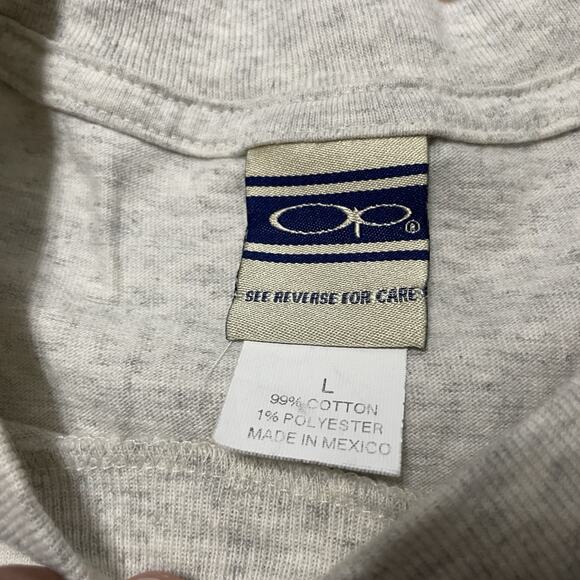 Vintage OP Ocean Pacific Shirt Mens Large Grey Tigers Asia Bamboo Sides Y2K 90s - Picture 4 of 13